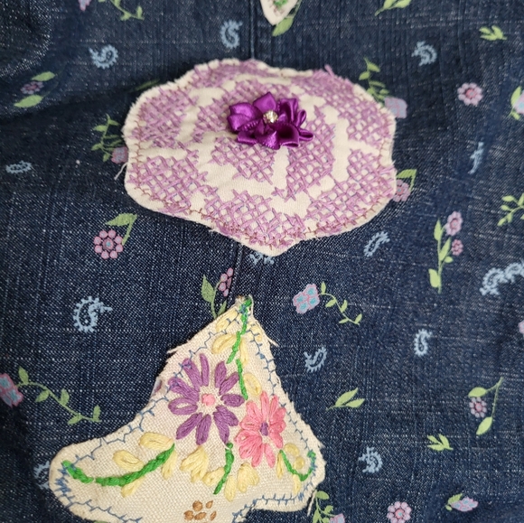 Long Upcycled Denim Duster / Jacket - Picture 10 of 16